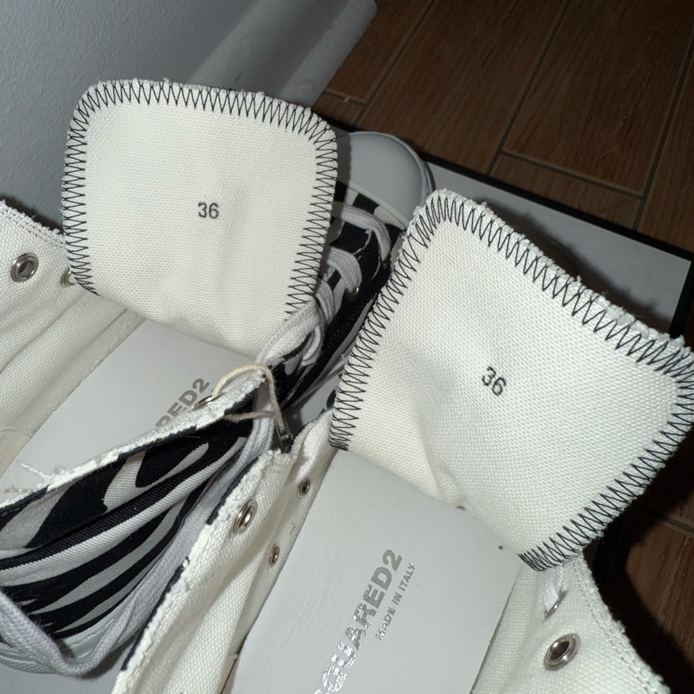Dsquared2 Zebra Pattern High-Tops - image 3